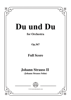 Book cover for Johann Strauss II-Du und Du,Op.367,for Orchestra
