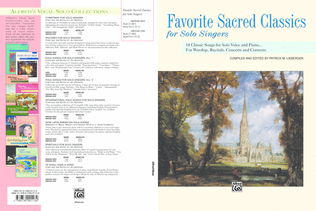 Book cover for Favorite Sacred Classics for Solo Singers