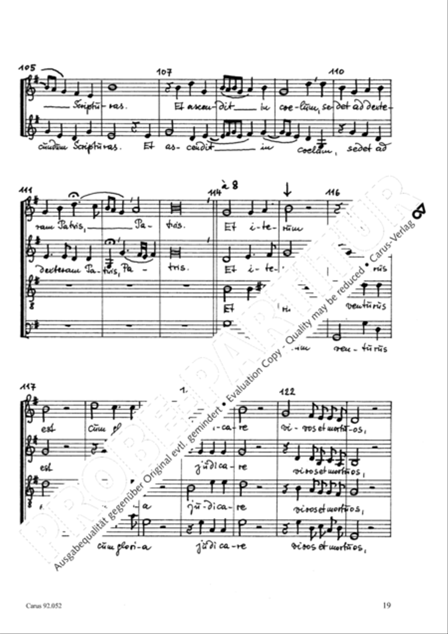 Missa canonica 4-Part scores gallery preview page 20