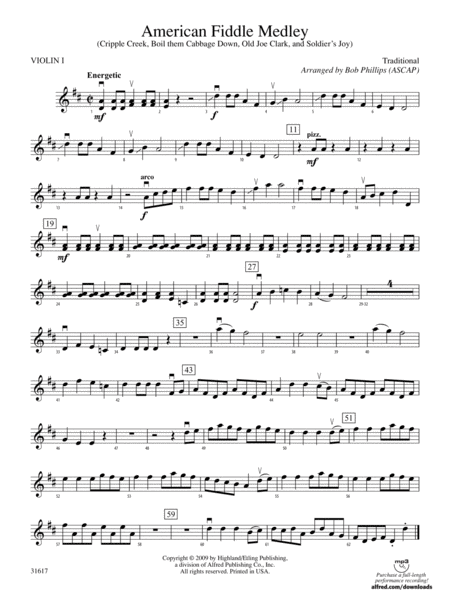American Fiddle Medley: 1st Violin