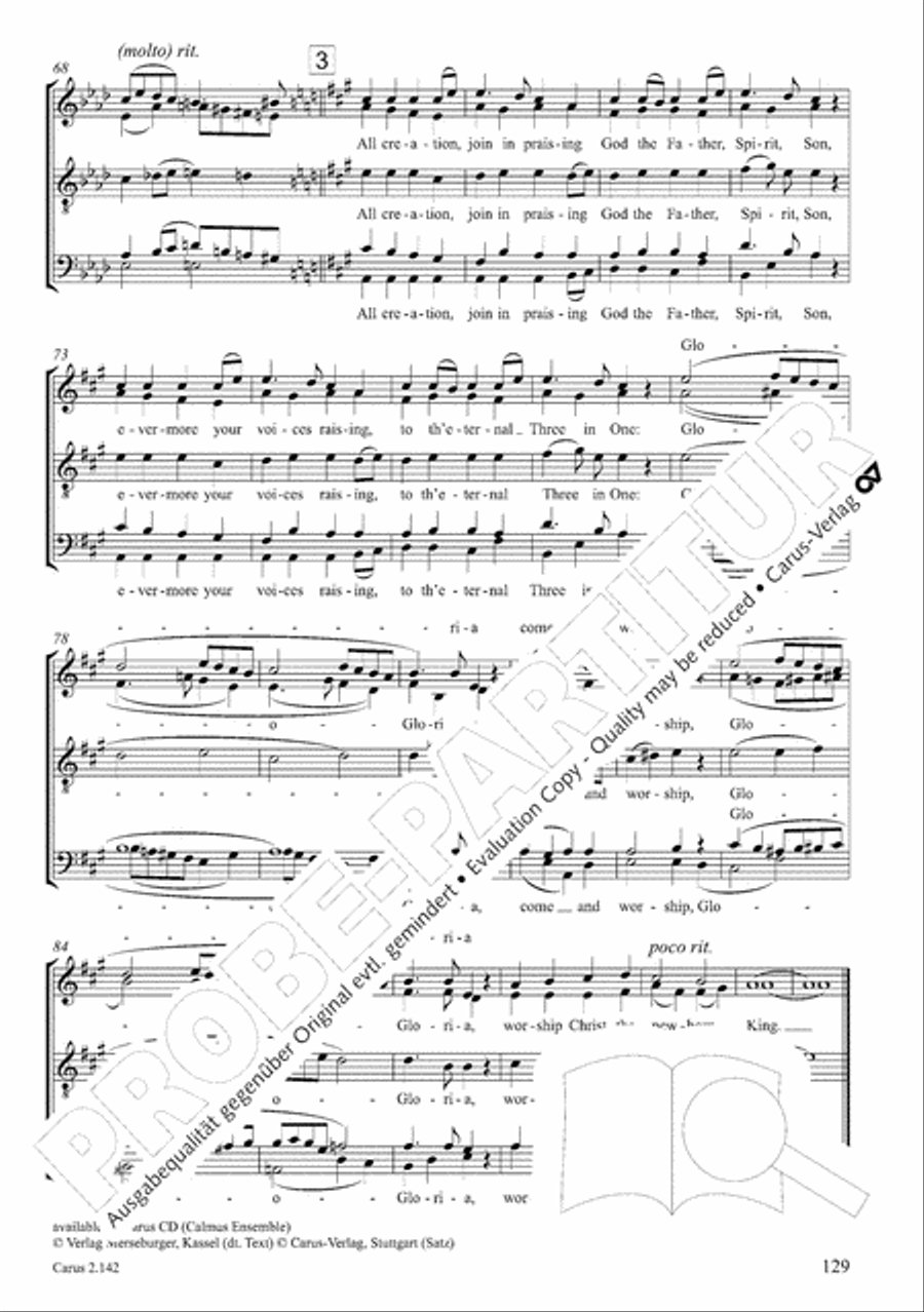 Christmas Carols of the World. Choral collection 4-Part scores gallery preview page 110