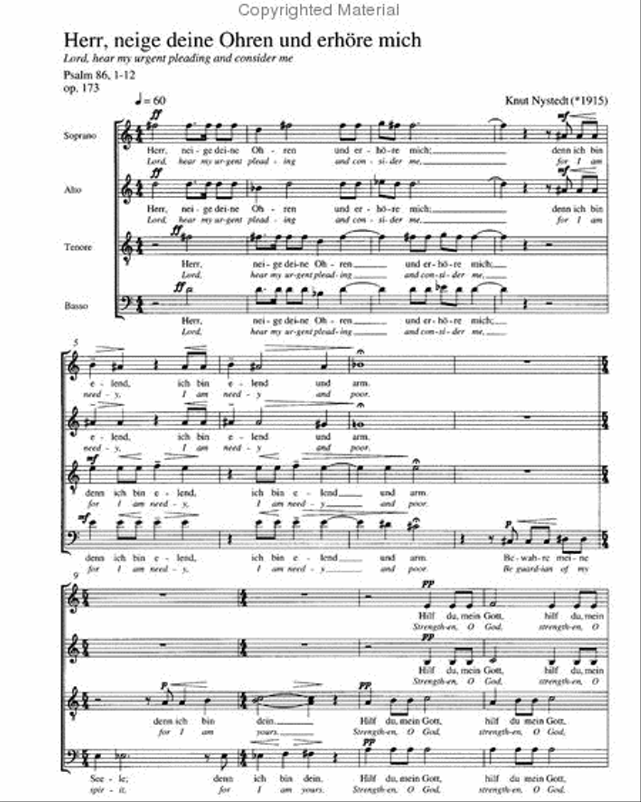 Lord, hear my urgent pleading and consider me (Herr, neige deine Ohren) SSAATTBB scores gallery preview page 2