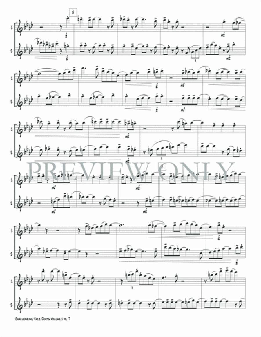 Challenging Jazz Duets, Volume 1 Flute Duet scores gallery preview page 9
