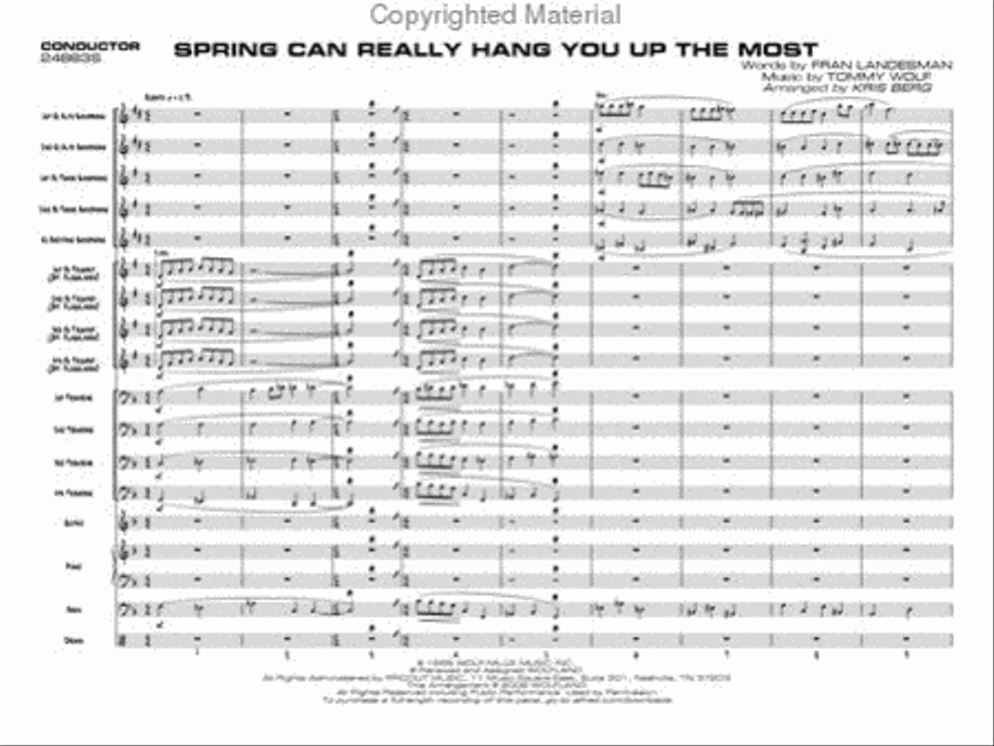 Spring Can Really Hang You Up the Most Jazz Ensemble scores gallery preview page 2