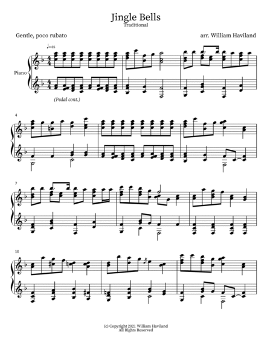Another Peaceful Piano Christmas [Full Album PDF Score] Piano Solo scores gallery preview page 3