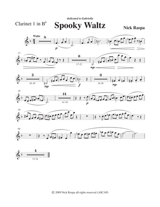 Spooky Waltz from Three Dances for Halloween - Clarinet 1 part