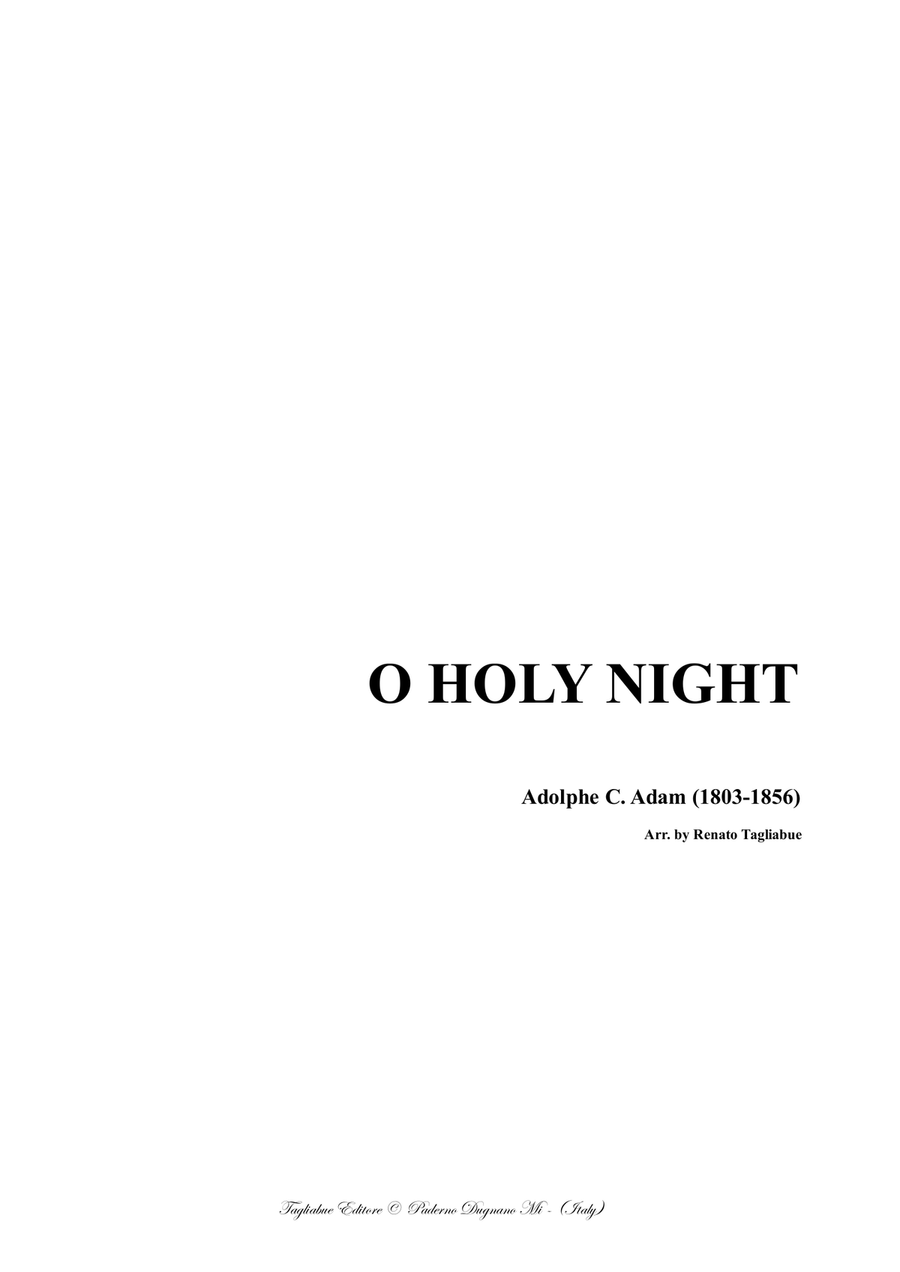 O HOLY NIGHT - Adam - For SATB Choir - SCORE ONLY - Score Only 4-Part scores gallery preview page 1