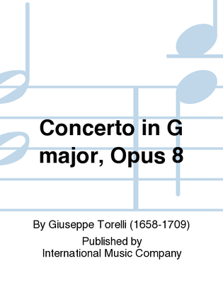 Book cover for Concerto In G Major, Opus 8