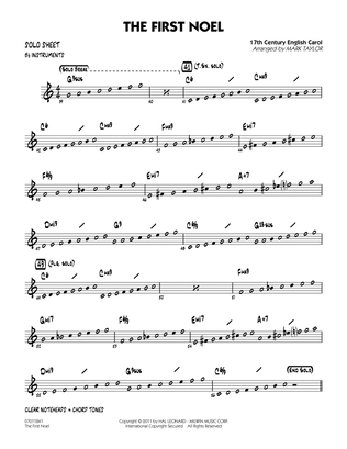 The First Noel - Bb Solo Sheet