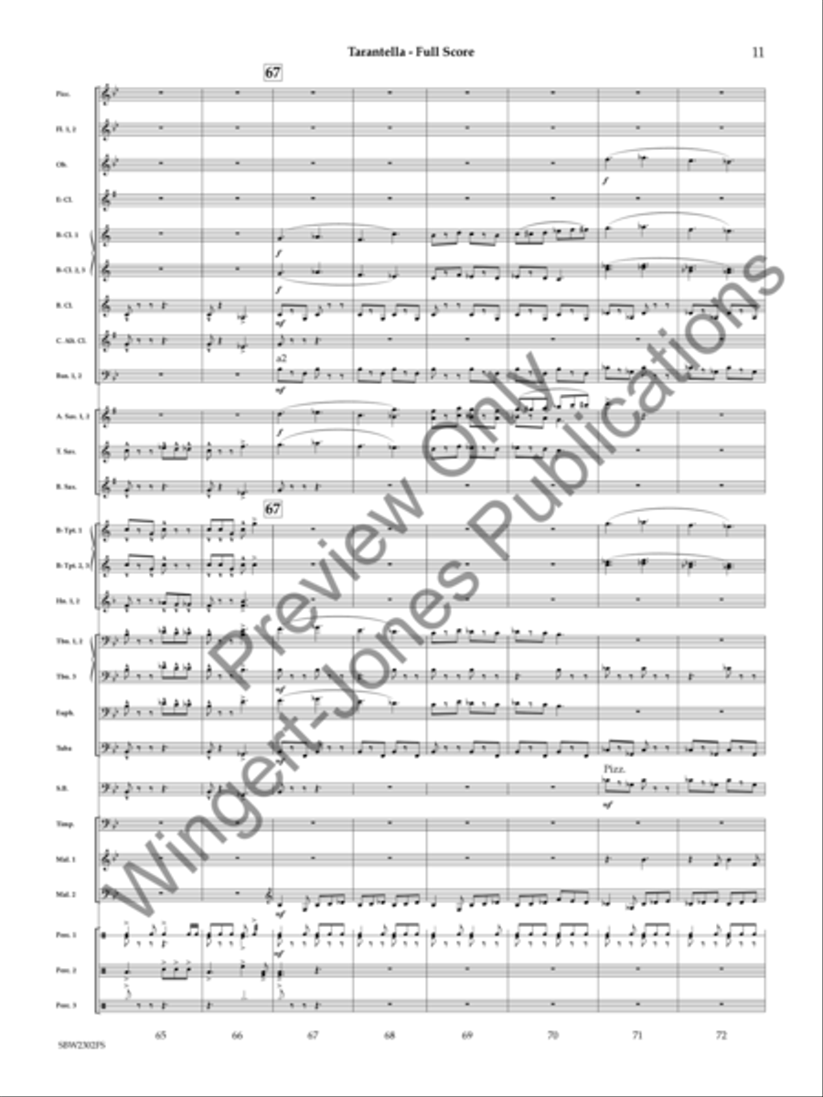 Tarantella Concert Band scores gallery preview page 12