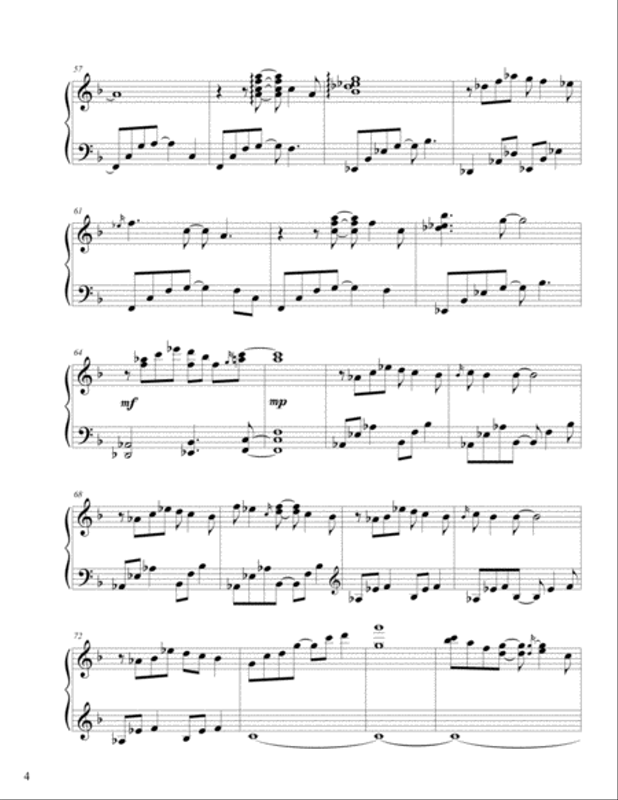 Missing Vince (dedicated to Vince Guaraldi) Piano Solo scores gallery preview page 4
