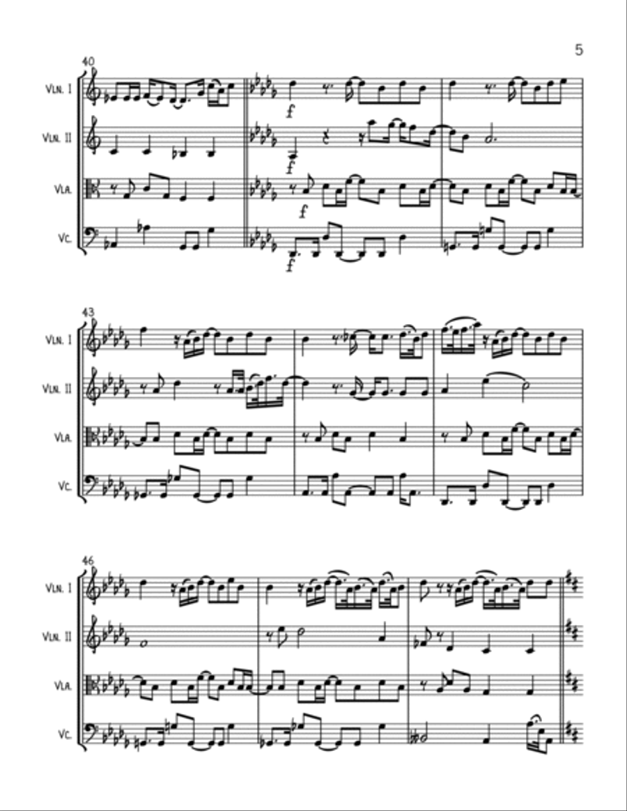Love On Top String Quartet scores gallery preview page 5