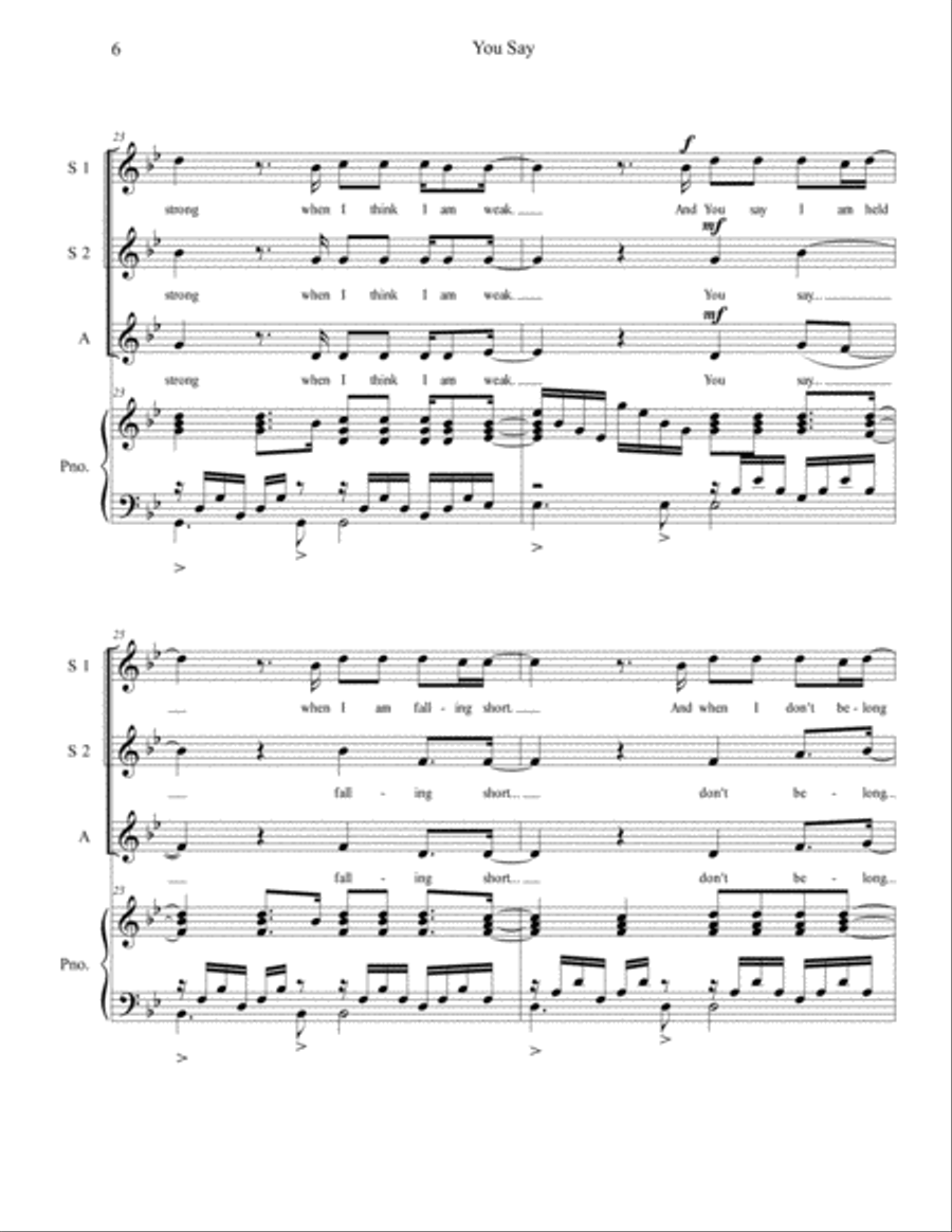 You Say SSA scores gallery preview page 6