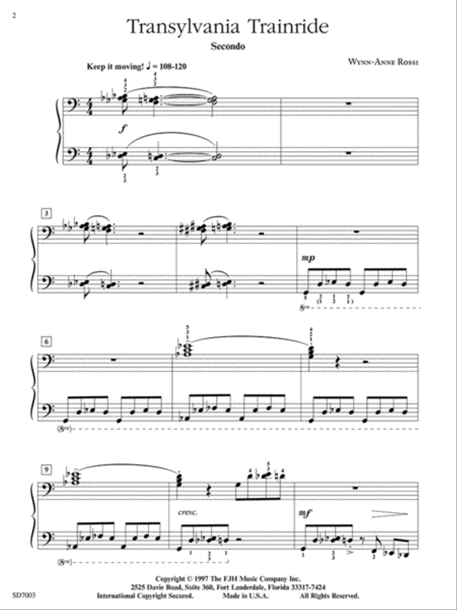 Transylvania Trainride Piano Solo scores gallery preview page 3