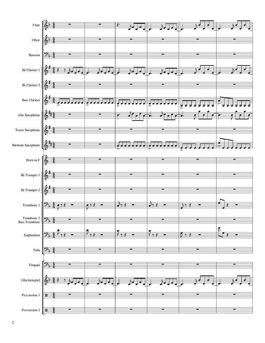Victory from Battlecry by Two Steps From Hell arranged for Concert Band Concert Band scores gallery preview page 2