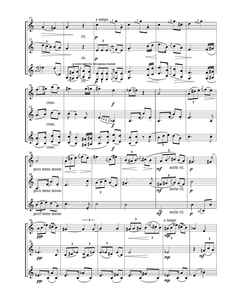 Tango for Clarinet Trio Clarinet Trio scores gallery preview page 3