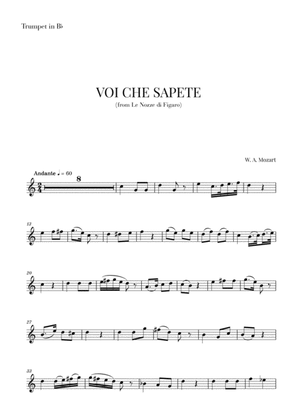 Book cover for Mozart - Voi Che Sapete (for Trumpet)