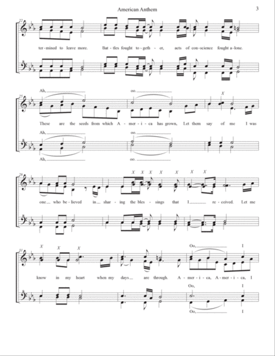 American Anthem American Anthem SSAA scores gallery preview page 3