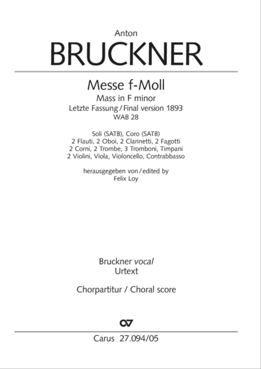 Mass in F minor SSAATTBB scores gallery preview page 2