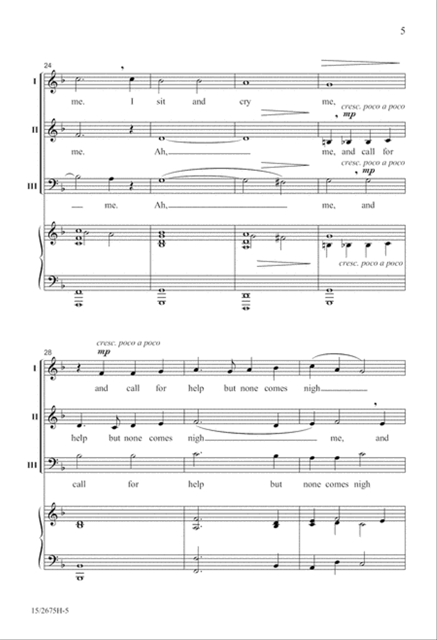 Fire, Fire, My Heart 4-Part scores gallery preview page 6