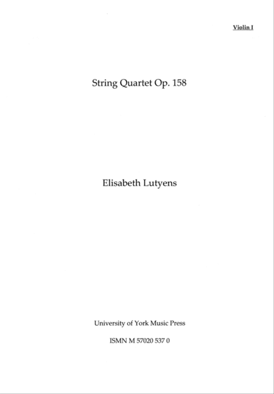 String Quartet Op.158 String Quartet scores gallery preview page 1