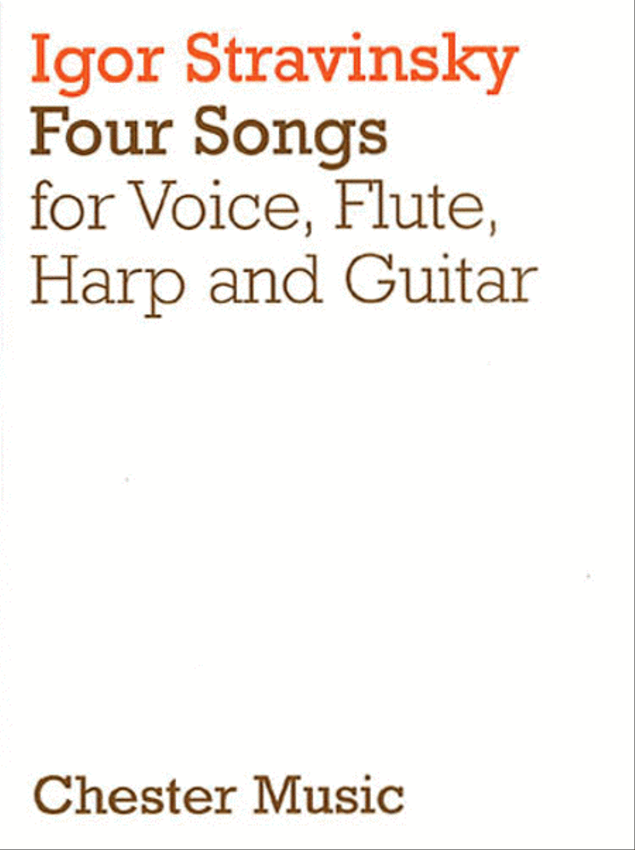 4 Songs (1954) 4 Songs (1954) Flute scores gallery preview page 1