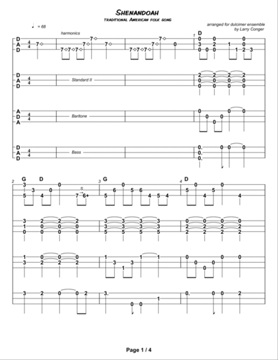 Shenandoah (ensemble) Small Ensemble scores gallery preview page 3