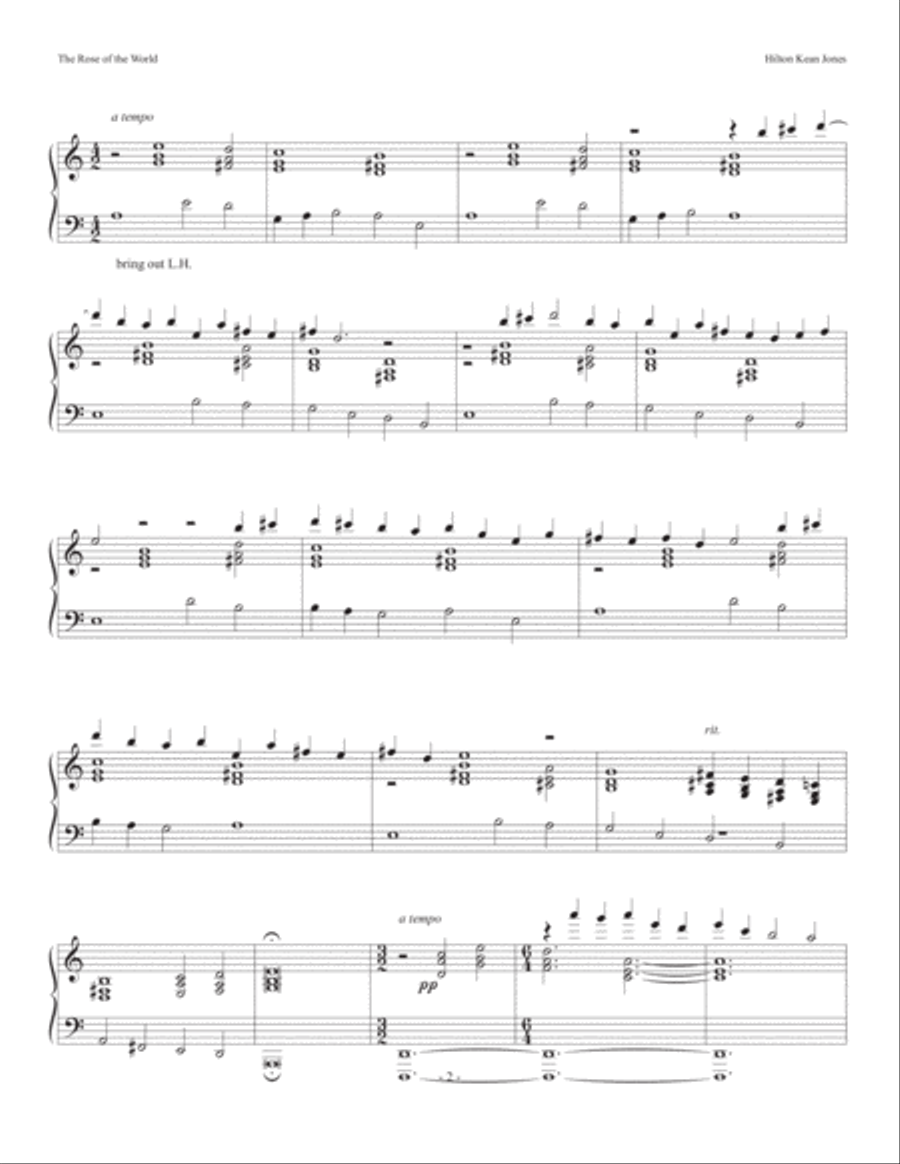 The Rose of the World Piano Solo scores gallery preview page 2