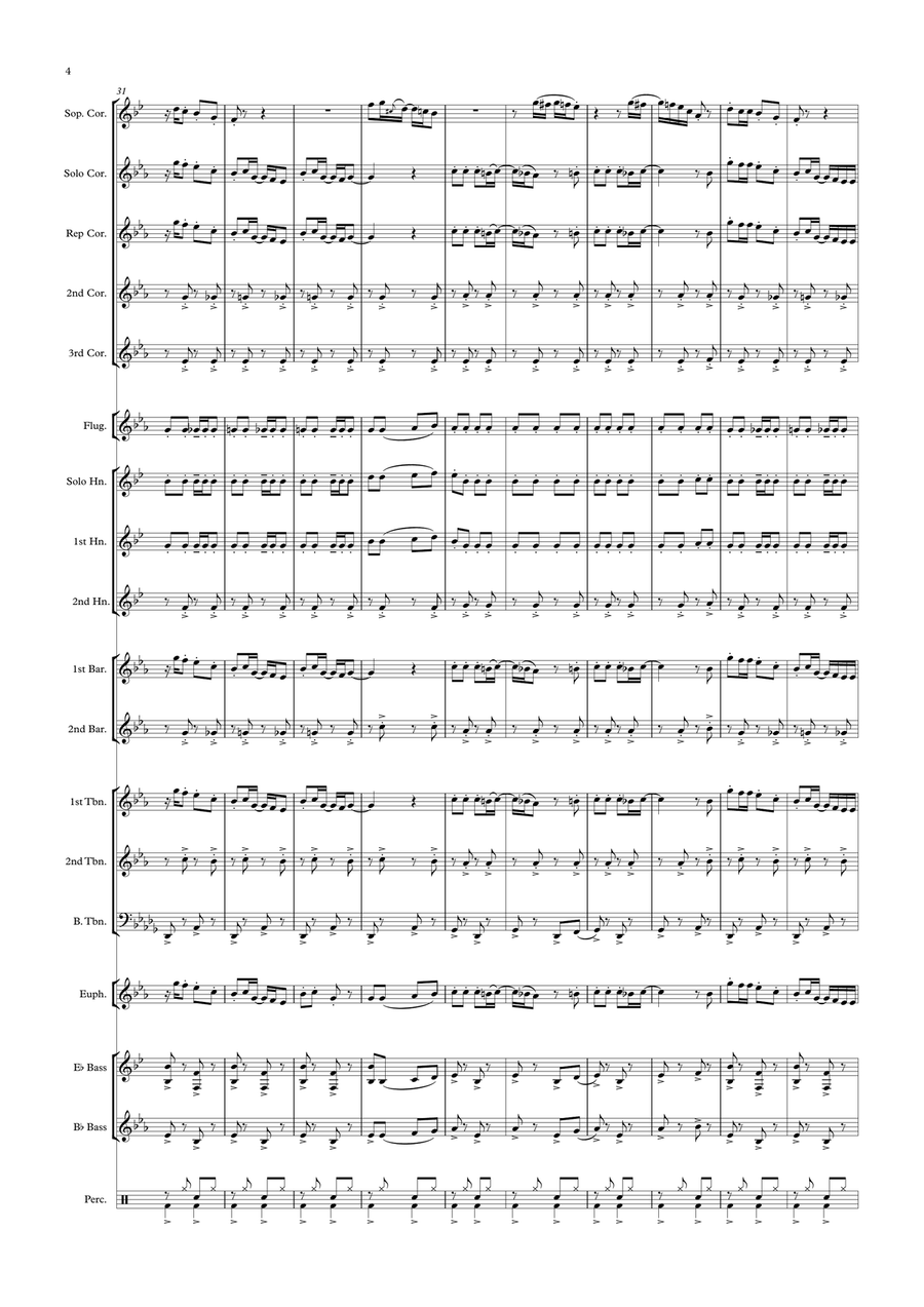 Combine Harvester Brass Ensemble scores gallery preview page 4