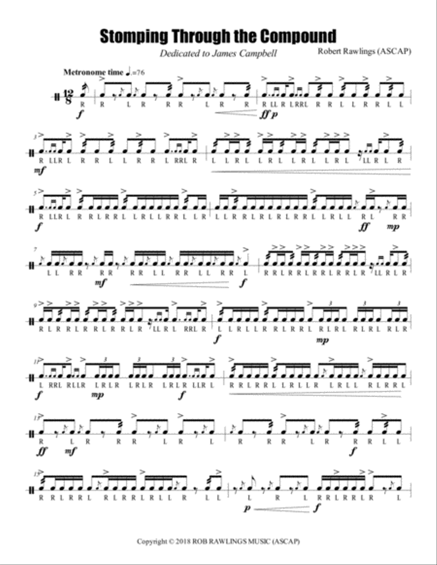 Stomping Through the Compound Snare Drum scores gallery preview page 1