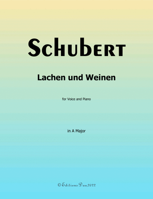 Book cover for Lachen und Weinen, by Schubert, in A Major