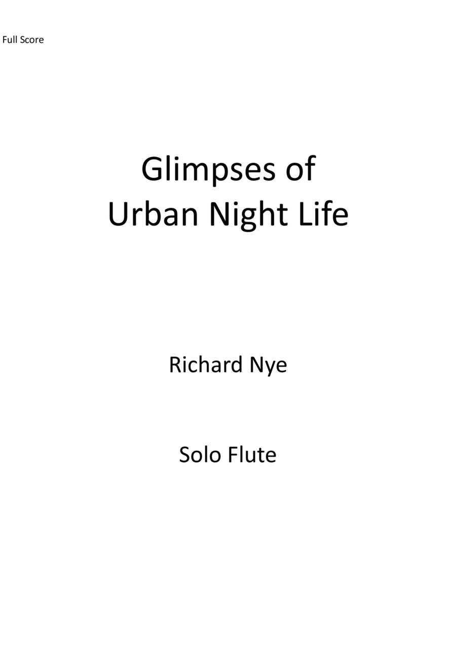 Glimpses of Urban Nightlife Flute scores gallery preview page 1