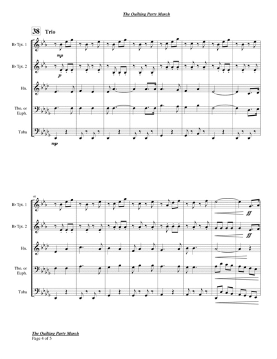 The Quilting Party March Chamber Music scores gallery preview page 6