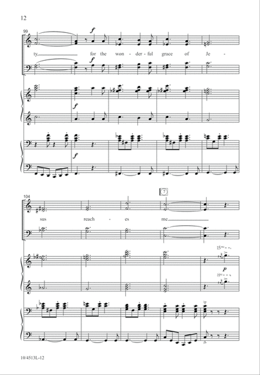Wonderful Grace of Jesus 4-Part scores gallery preview page 13