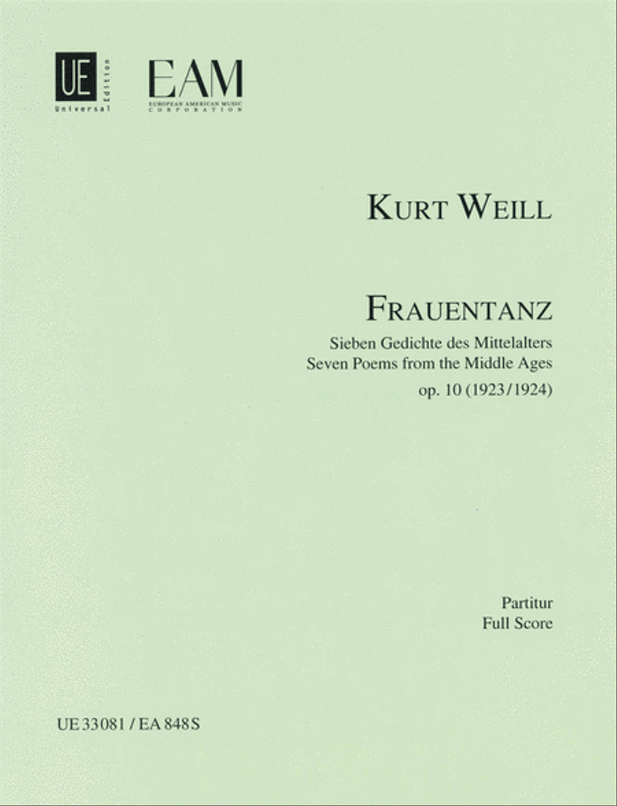 Frauentanz, Op. 10 Score scores gallery preview page 1