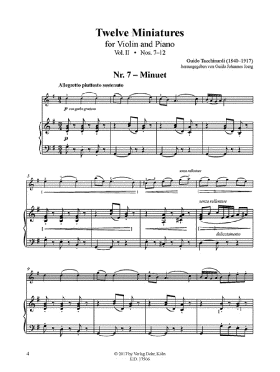 Dodici Miniature für Violine und Klavier (1902/1913), Heft 2 Violin Solo scores gallery preview page 2