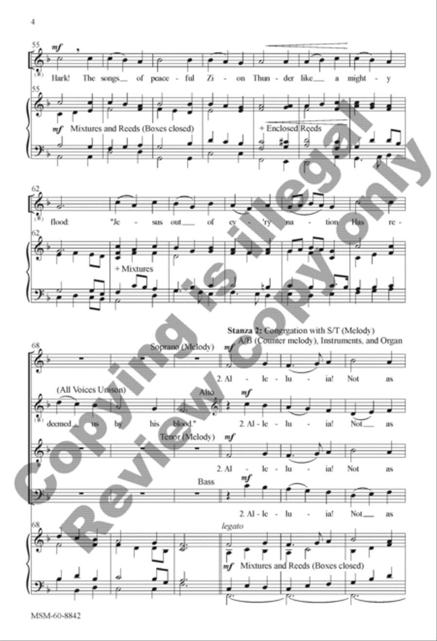 Alleluia! Sing to Jesus 4-Part scores gallery preview page 19