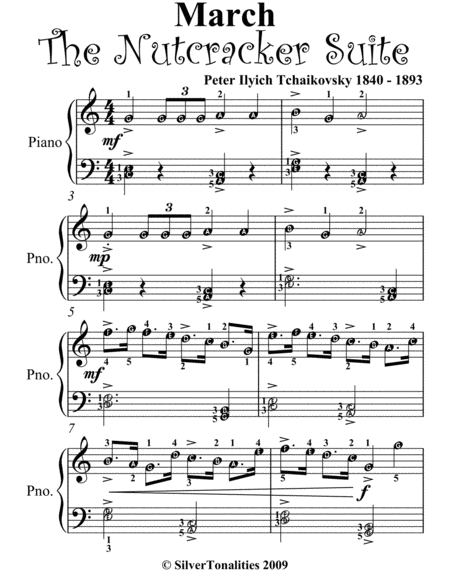 March the Nutcracker Suite Easiest Piano Sheet Music
