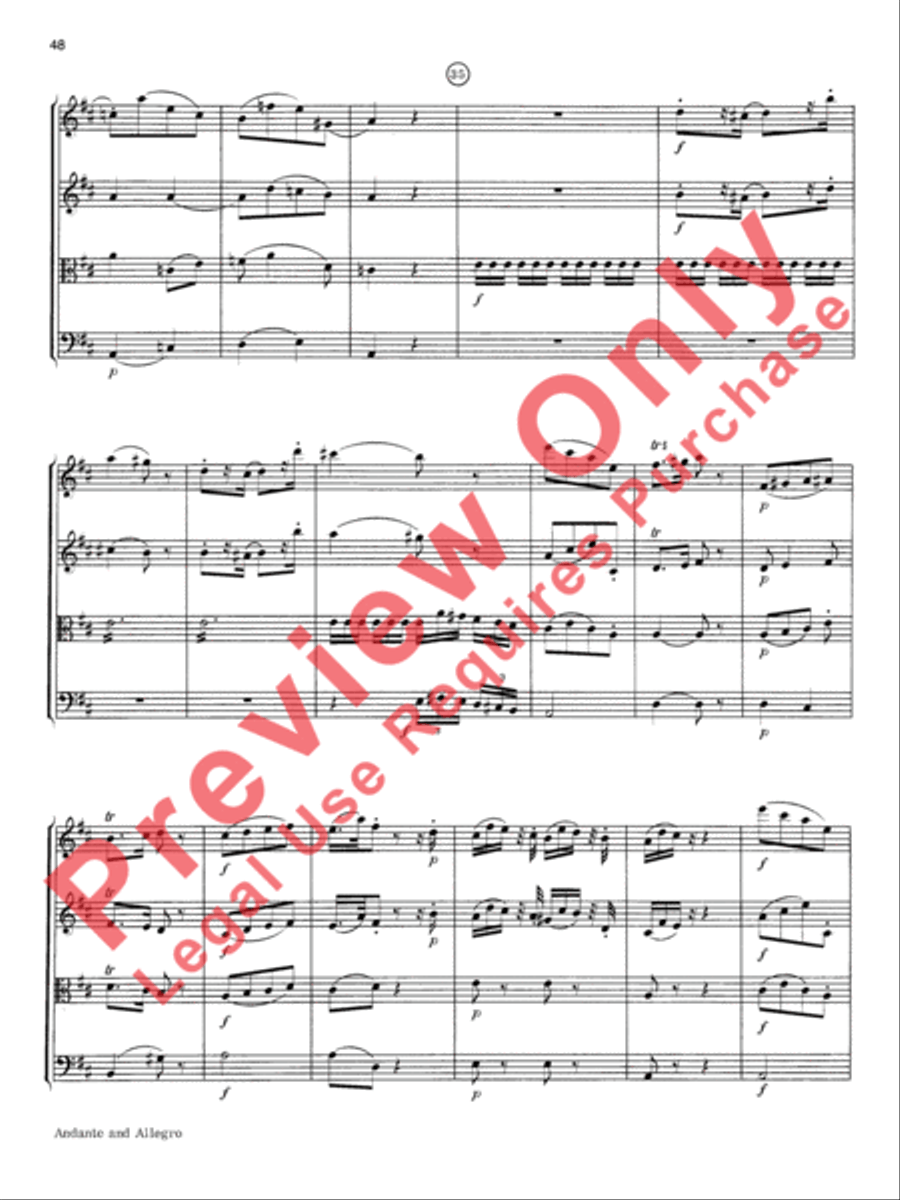 Mozart String Quartets String Quartet scores gallery preview page 49