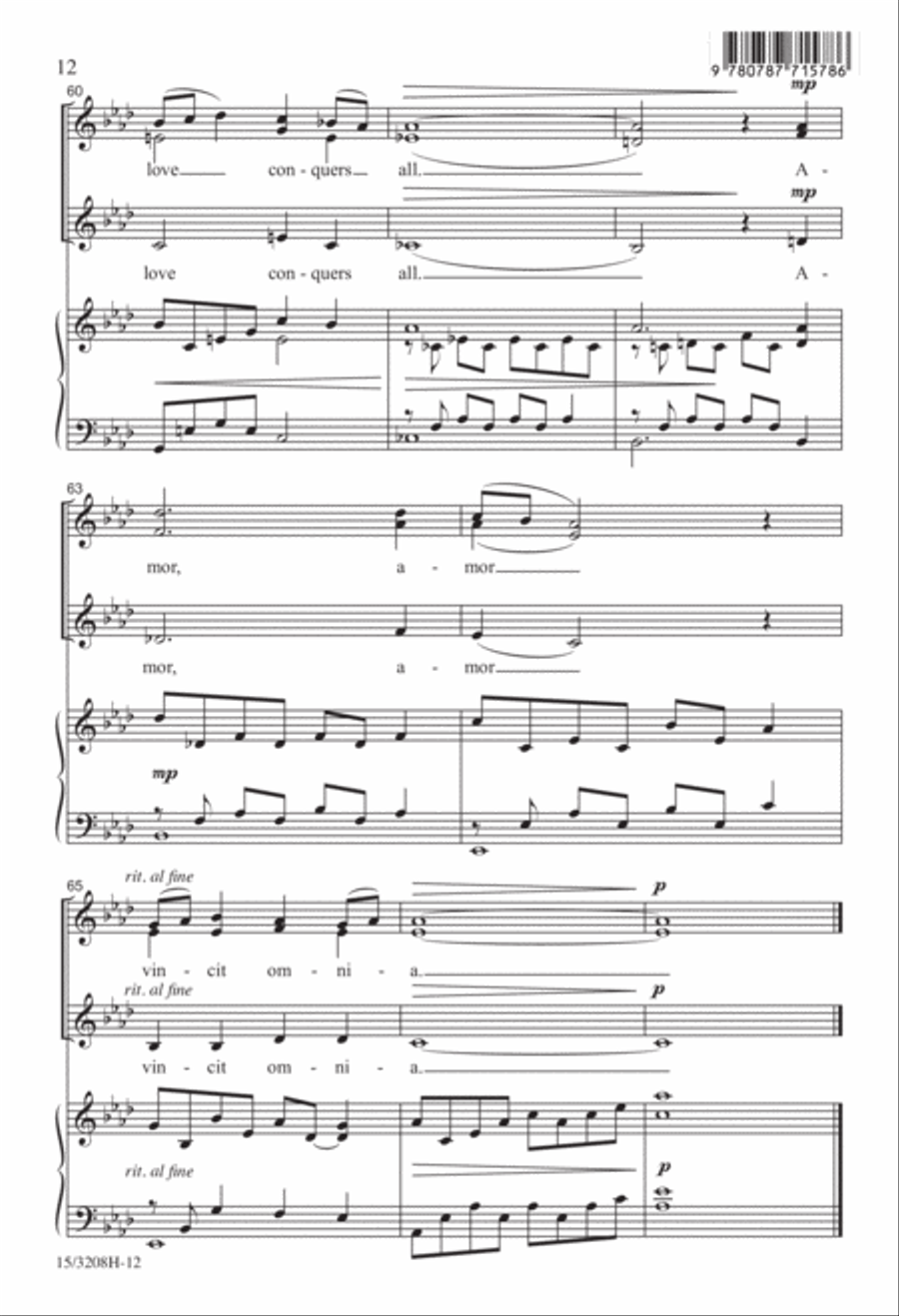 Amor Vincit Omnia Amor Vincit Omnia SSA scores gallery preview page 12