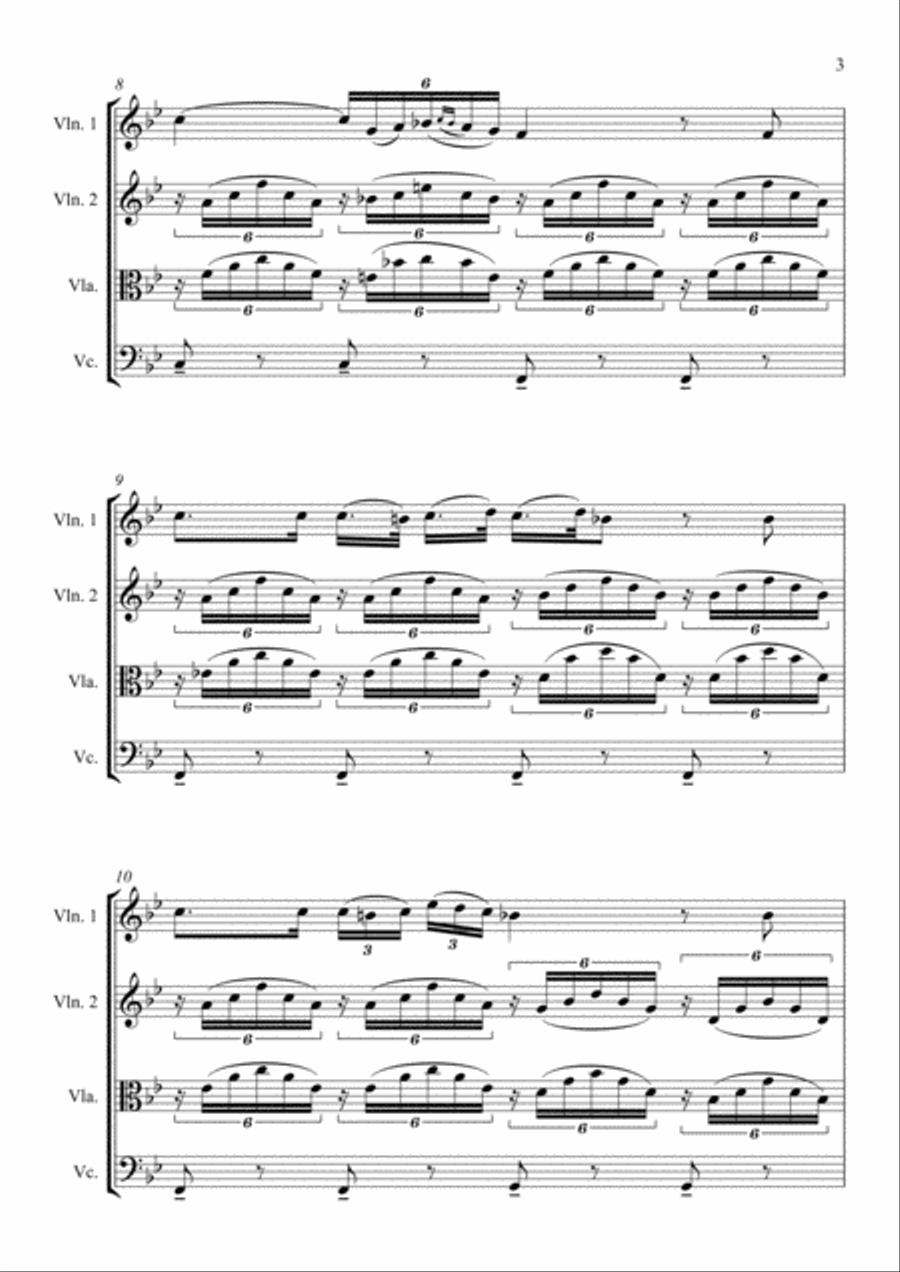 Franz Schubert - Ave Maria String Quartet scores gallery preview page 3