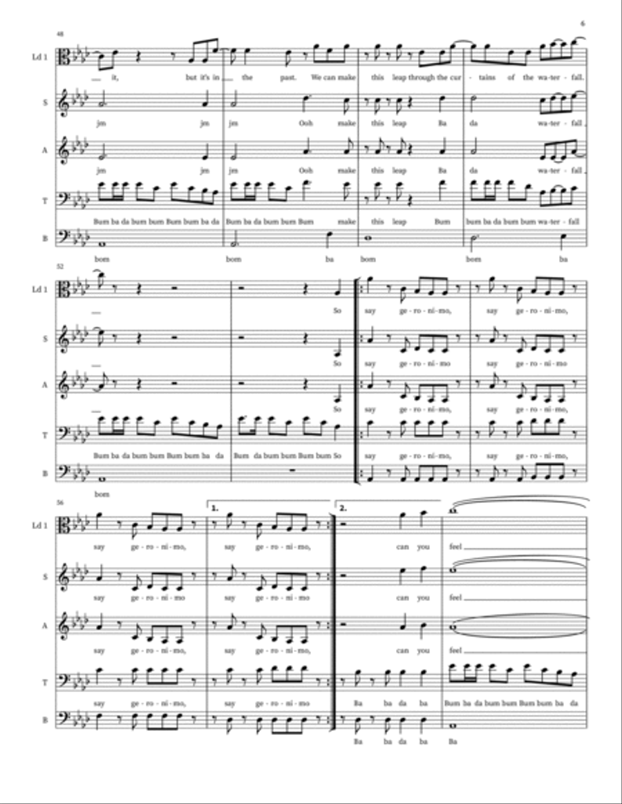 Geronimo Choir scores gallery preview page 6