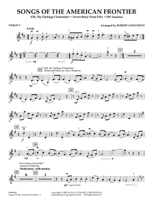 Songs Of The American Frontier - Violin 1