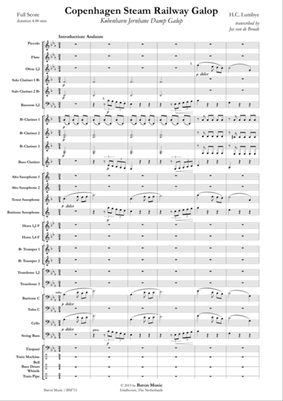 Copenhagen Steam Railway Galop Concert Band scores gallery preview page 2