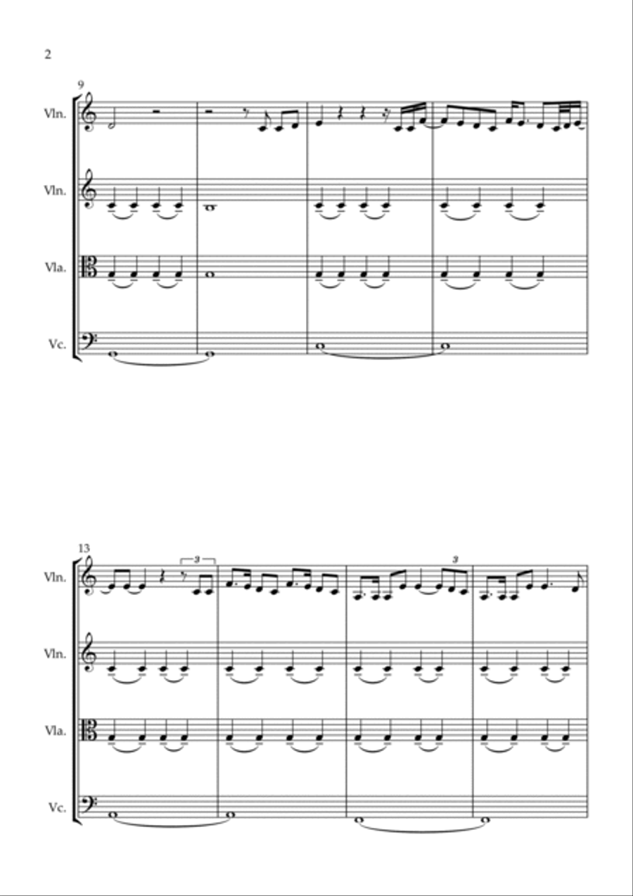 I Guess I'm In Love String Quartet scores gallery preview page 2