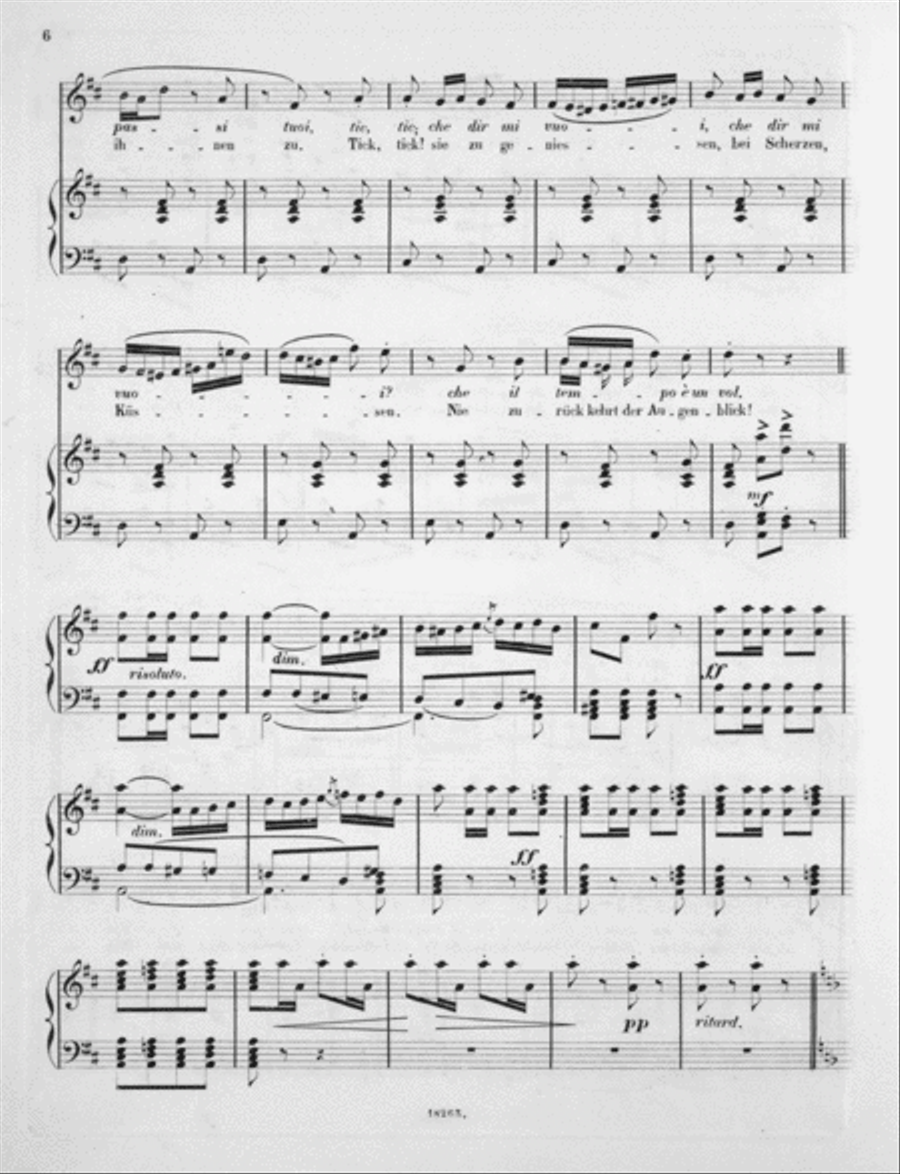 L'Orologio (Die Uhr) Voice scores gallery preview page 6