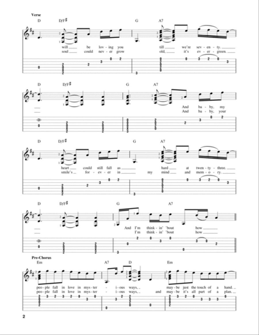 Thinking Out Loud Acoustic Guitar scores gallery preview page 2