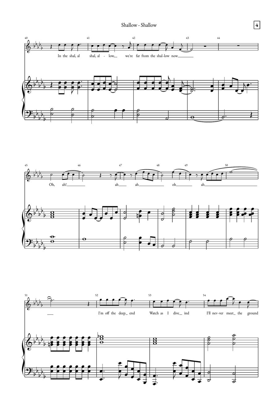 Shallow A Cappella scores gallery preview page 4