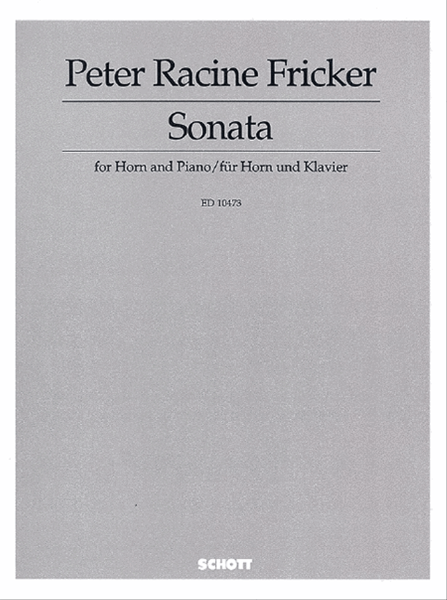 Horn Sonata Op. 24 Piano Accompaniment scores gallery preview page 1