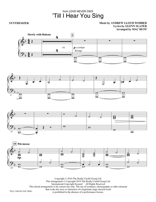 'Till I Hear You Sing (from Love Never Dies) (arr. Mac Huff) - Keyboard/ Synthesizer